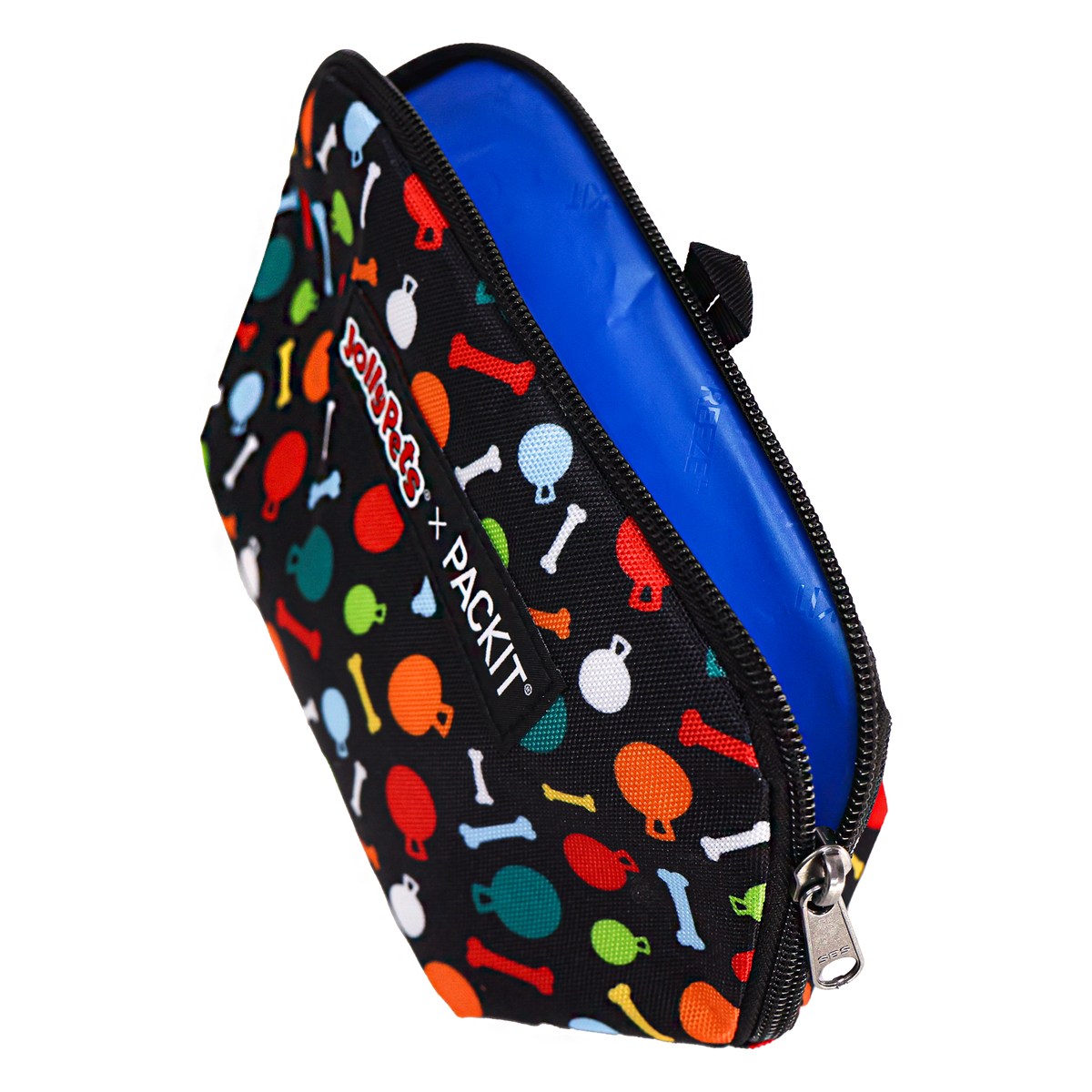 Jolly Pets x PackI Freezable Snack Bag unzipped inside look